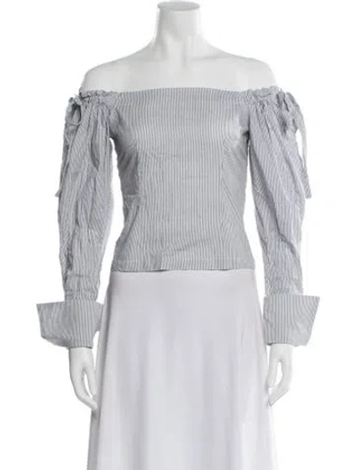 Pre-owned Jacquemus Striped Off-the-shoulder Top In Multi