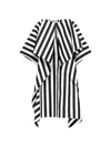 Jacquemus Womens Jacquard Medium Stripes Moisson Striped Cotton And Silk Tunic In Black