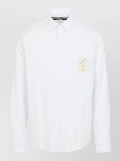 Jacquemus Striped Relaxed-fit Cotton Shirt In White