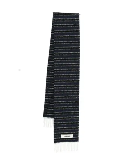 Jacquemus Striped Scarf In Blue