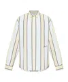 Jacquemus Simon Shirt Buttoned Cuffs Striped Pattern In White