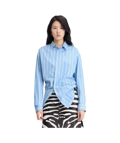 Jacquemus Striped Shirt In Blue