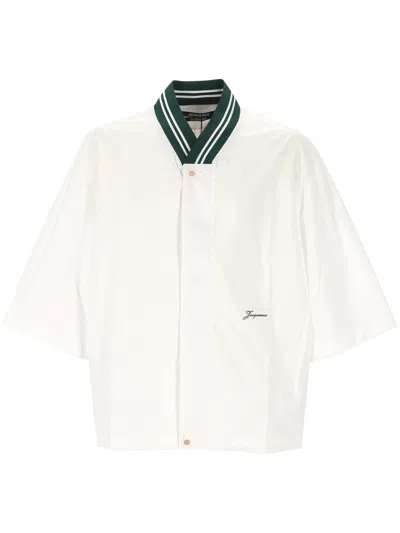 Jacquemus Striped Shirt In White