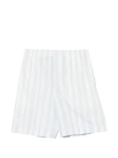 Jacquemus Striped Shorts In Gray