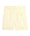 Jacquemus Aloe Striped Pattern Elastic Waistband Shorts In Neutral