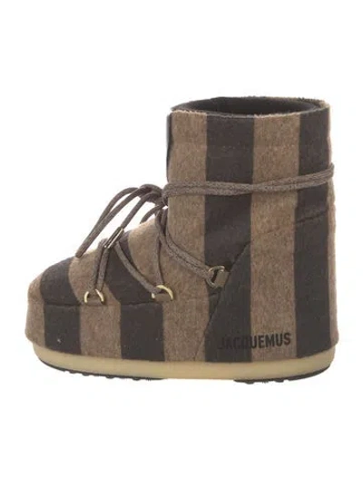 Pre-owned Jacquemus Striped Snow Boots In Brown
