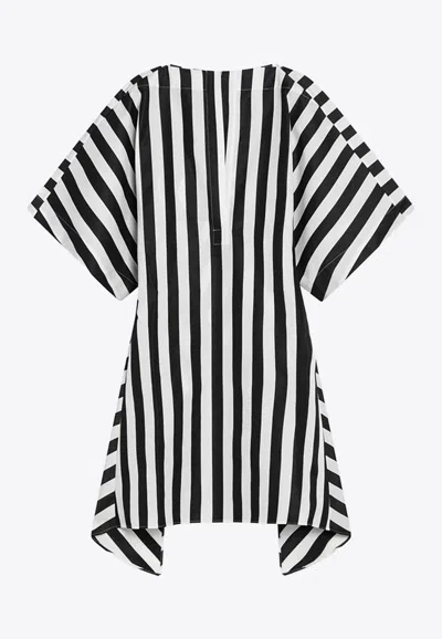JACQUEMUS STRIPED TUNIC MINI DRESS