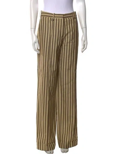 Pre-owned Jacquemus Striped Wide Leg Pants In Neutrals