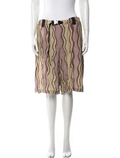 Pre-owned Jacquemus Striped Wide Leg Pants In Neutrals