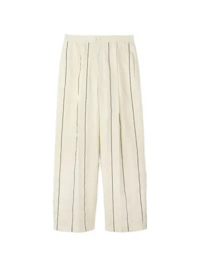 Jacquemus Striped Wide-leg Pants In Neutral