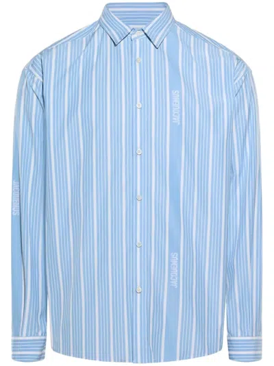 Jacquemus Stripe-pattern Shirt In Blue