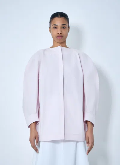 Jacquemus Structured Cotton Poplin Blouse In White