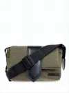 Jacquemus Rectangular Crossbody Bag With Textured Fabric And Adjustable Strap In Green