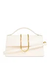 Jacquemus Structured Rectangular Handbag With Off-white Ostrich Effect In White