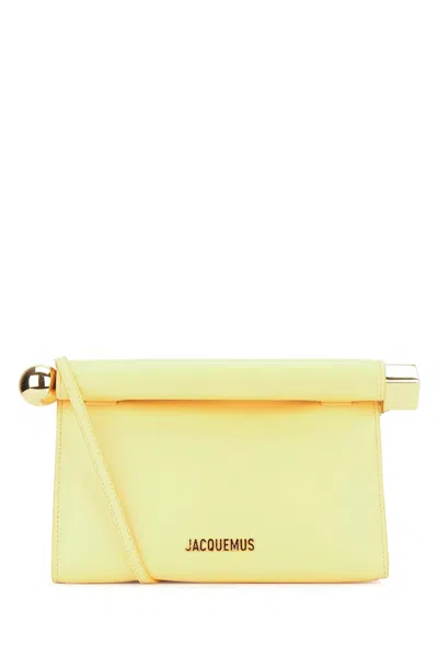 Jacquemus Structured Round-to-square Crossbody Bag In Yellow