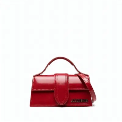 Jacquemus Structured Shoulder Bag With Metallic Logo In White