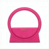 Jacquemus Structured Tote Bag With Circular Handle In Pink