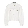 Jacquemus Structured White Denim Jacket With Classic Silhouette