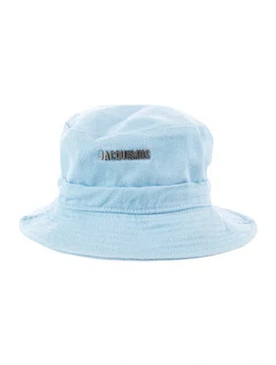 Pre-owned Jacquemus Studded Canvas Bucket Hat In Blue