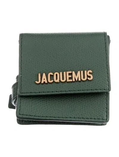 Pre-owned Jacquemus Studded Travel Pouch In Green