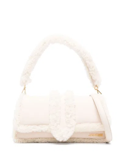 Jacquemus Stylish Light Beige Crossbody Bag For Women In White