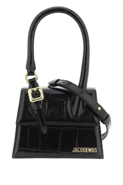 Jacquemus Stylish Women's Black Boucle Loop Handbag