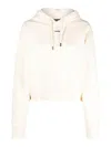 Jacquemus Cotton Hoodie With Drawstring Hood And Ribbed Details In Beige