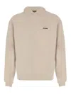 Jacquemus Ribbed Hooded Sweater Featuring Gros Grain In Neutral