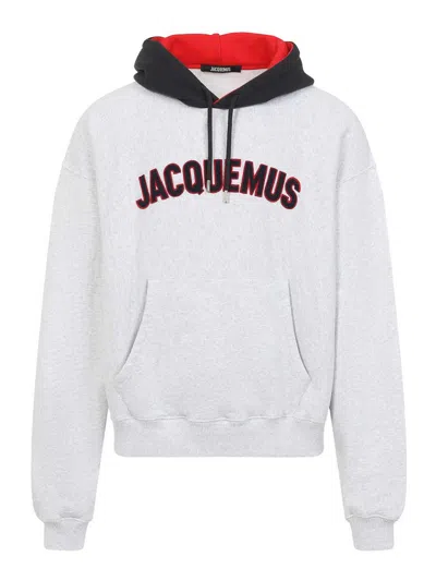 Jacquemus Sudadera - Gris In White