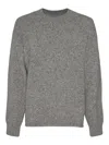 Jacquemus Jacquard Logo Alpaca Sweater In Grey