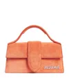 Jacquemus Suede Bambino Top-handle Bag In Orange