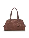 Jacquemus Suede Bowling Bag In Brown