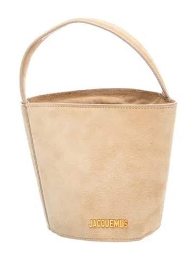 Pre-owned Jacquemus Suede Bucket Bag In Neutrals