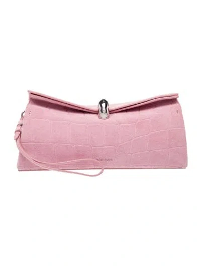 Pre-owned Jacquemus Suede Clutch In Pink