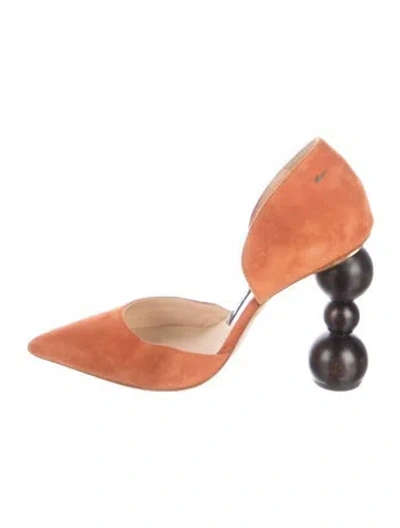 Pre-owned Jacquemus Suede D'orsay Pumps In Brown
