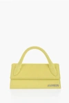 Jacquemus Suede Le Chiquito Handbag With Removable Shoulder Strap In Yellow