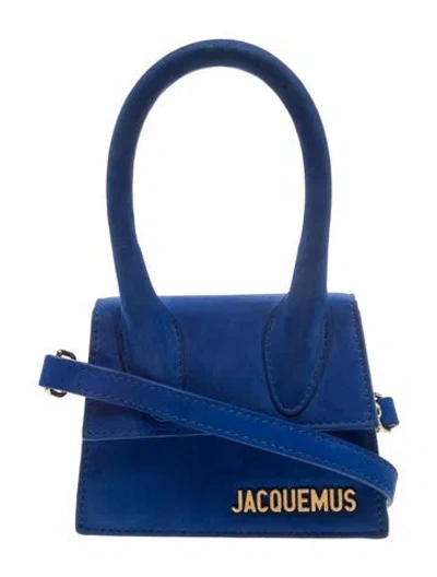 Pre-owned Jacquemus Suede Le Chiquito Mini In Blue