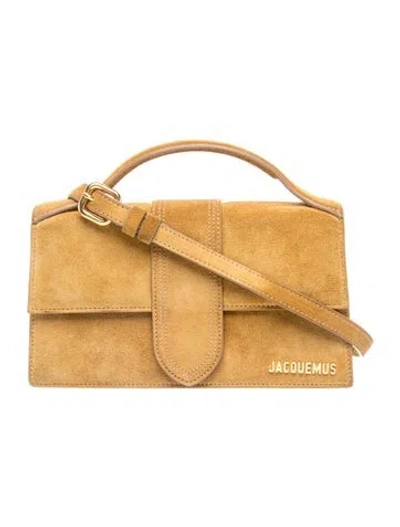 Pre-owned Jacquemus Suede Le Grand Bambino Medium In Neutrals