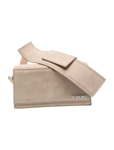 Pre-owned Jacquemus Suede Le Grand Bambino In Neutral