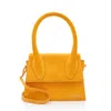 Jacquemus Suede Le Grand Chiquito Top Handle In Orange