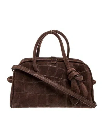 Pre-owned Jacquemus Suede Le Petit Turismo Small In Brown