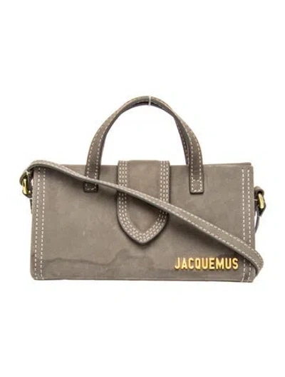Pre-owned Jacquemus Suede Le Porte Lunettes In Gray