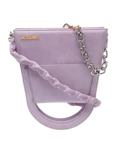 Pre-owned Jacquemus Suede Le Sac À L'envers Small In Purple