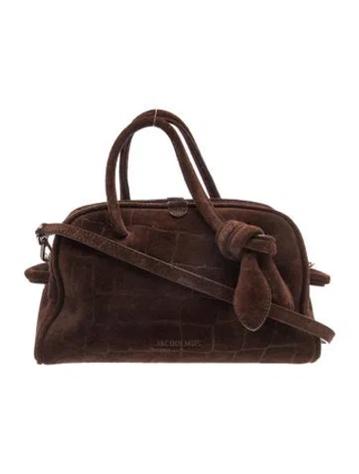 Pre-owned Jacquemus Suede Le Turismo Small In Brown
