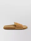 Jacquemus Suede Leather Moccasin-style Sandals In Brown