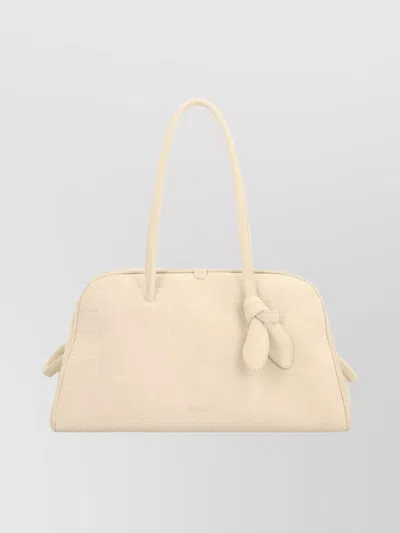 Jacquemus Suede Leather Shoulder Bag With Knotted Detail