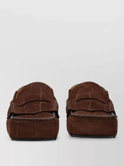 Jacquemus Suede Leather Slip-on Loafers