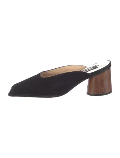 Pre-owned Jacquemus Suede Mules In Black