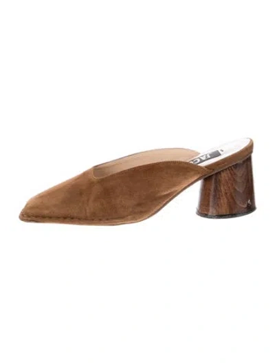 Pre-owned Jacquemus Suede Mules In Brown