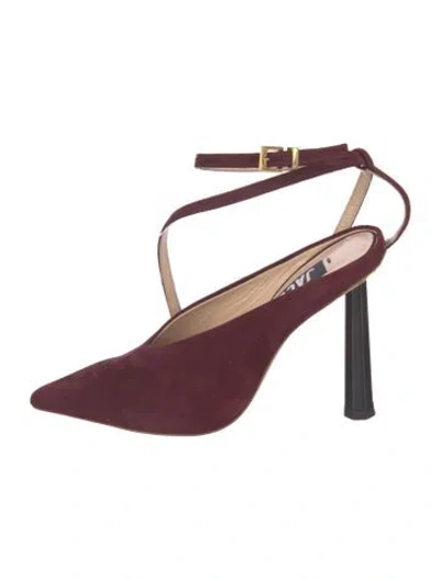 Pre-owned Jacquemus Suede Pumps In Burgundy